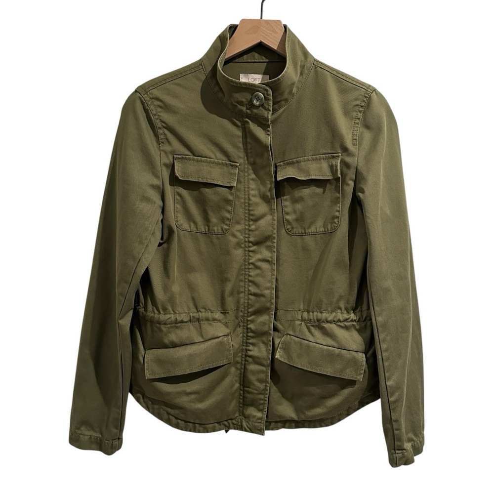 LOFT Outlet Olive Green Utility Cargo Jacket (Size Small)